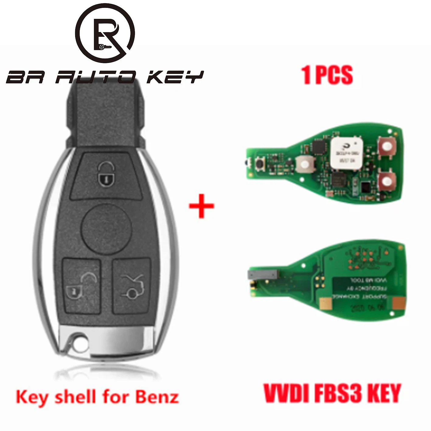 Xhorse VVDI XSBZ01EN CGDI Remote Key Fob for Mercedes Benz W204 W207 W212 W164 W166 W221 FBS3 Key BGA Key Renewable 433/315MHz