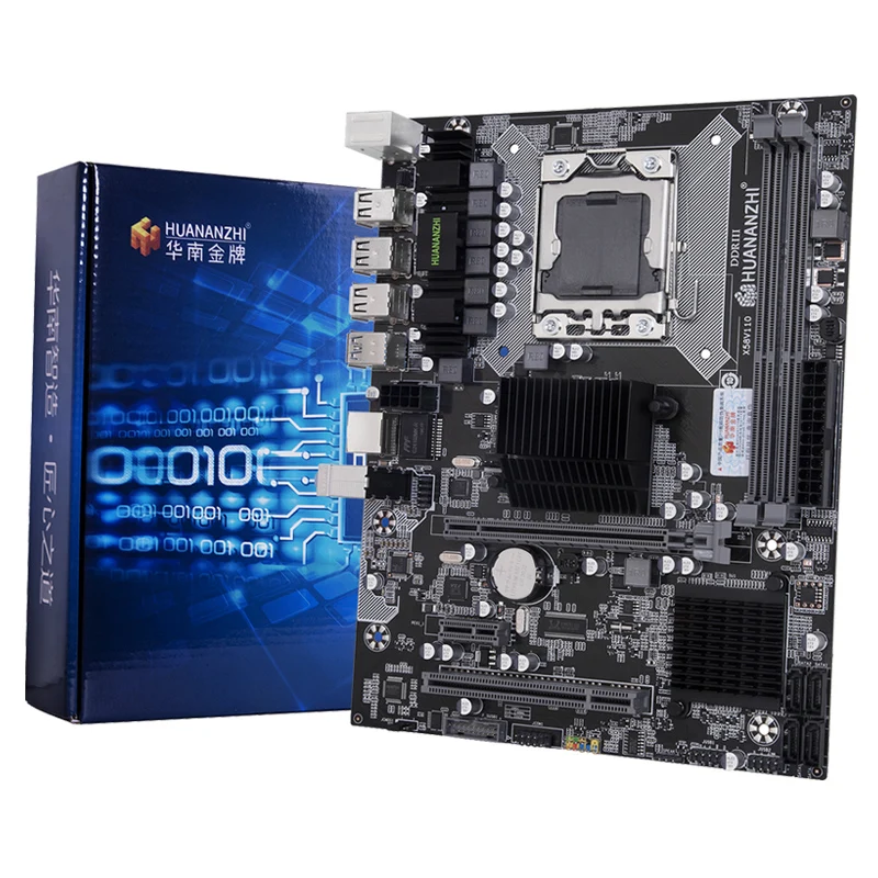 Imagem -02 - Huanzhi-placa Mãe para Computador de Construção Placa Mãe com Cpu Xeon X5650 1366 Ghz 2x4g 8g Ram Reg Ecc Anos de Garantia