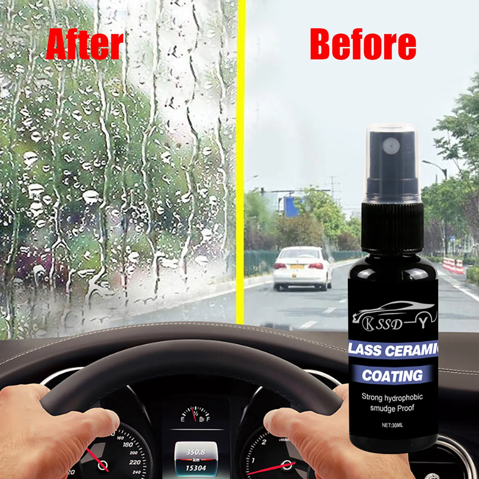 

30ML 50ML Glass Hydrophobic Nano Coating Spray Auto Windshield Rainproof Cleaning Auto Maintain Liquid Kit