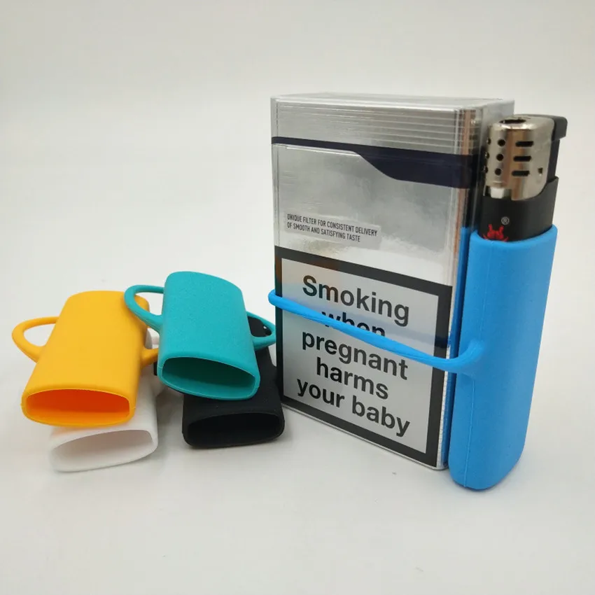 Creative Silicone Lighter Case Portable Cigarette Lighters Box Protective Cases Smoking Lighter Sleeve Cigarette Accessories