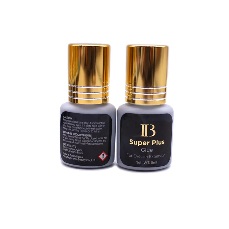 IB Ibeauty Super Plus Glue For Eyelash Extensions Gold Cap 5ml Original Korea Dry Fast Lash Glue Wholesale Beauty Shop10Bottles