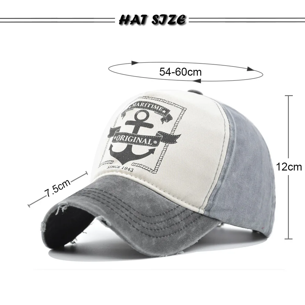 Two-color Stitching Washed Cotton Retro Baseball Cap Women Fitted Snapback Hats for Men hip hop casual cap cheap gorras bone hat