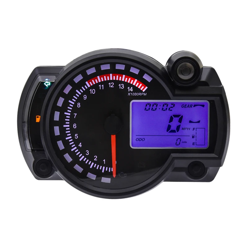 KOSO-velocímetro Digital Universal para motocicleta, odómetro LCD RX2N, instrumento medidor ajustable de 0- 299 KM/H, 7 colores, retroiluminación