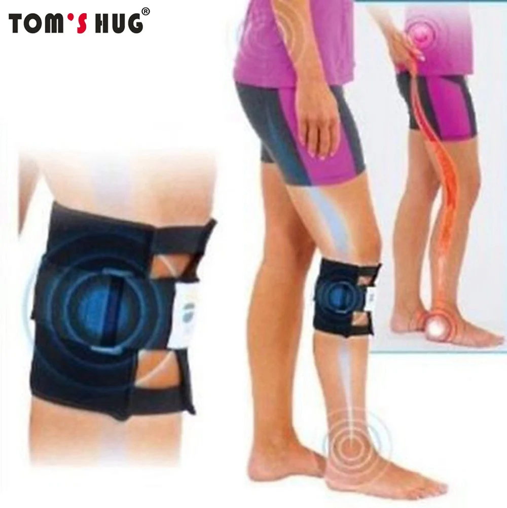 New Magnetic Stone Acupressure Beactive Brace Point Knee Pad Leg Support Black Presssure Sciatic Nerve Massage Pad