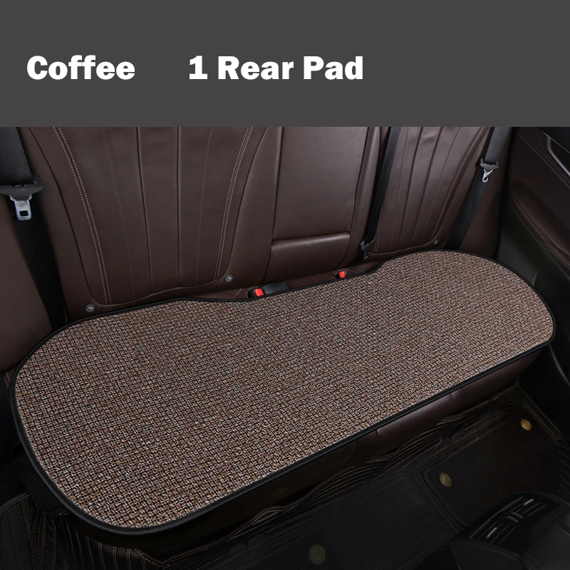 Flax Car Seat Cover Protector Linen Front Rear Back Cushion Protection Pad Mat With Storage Bag for Auto Interior Truck Suv Van