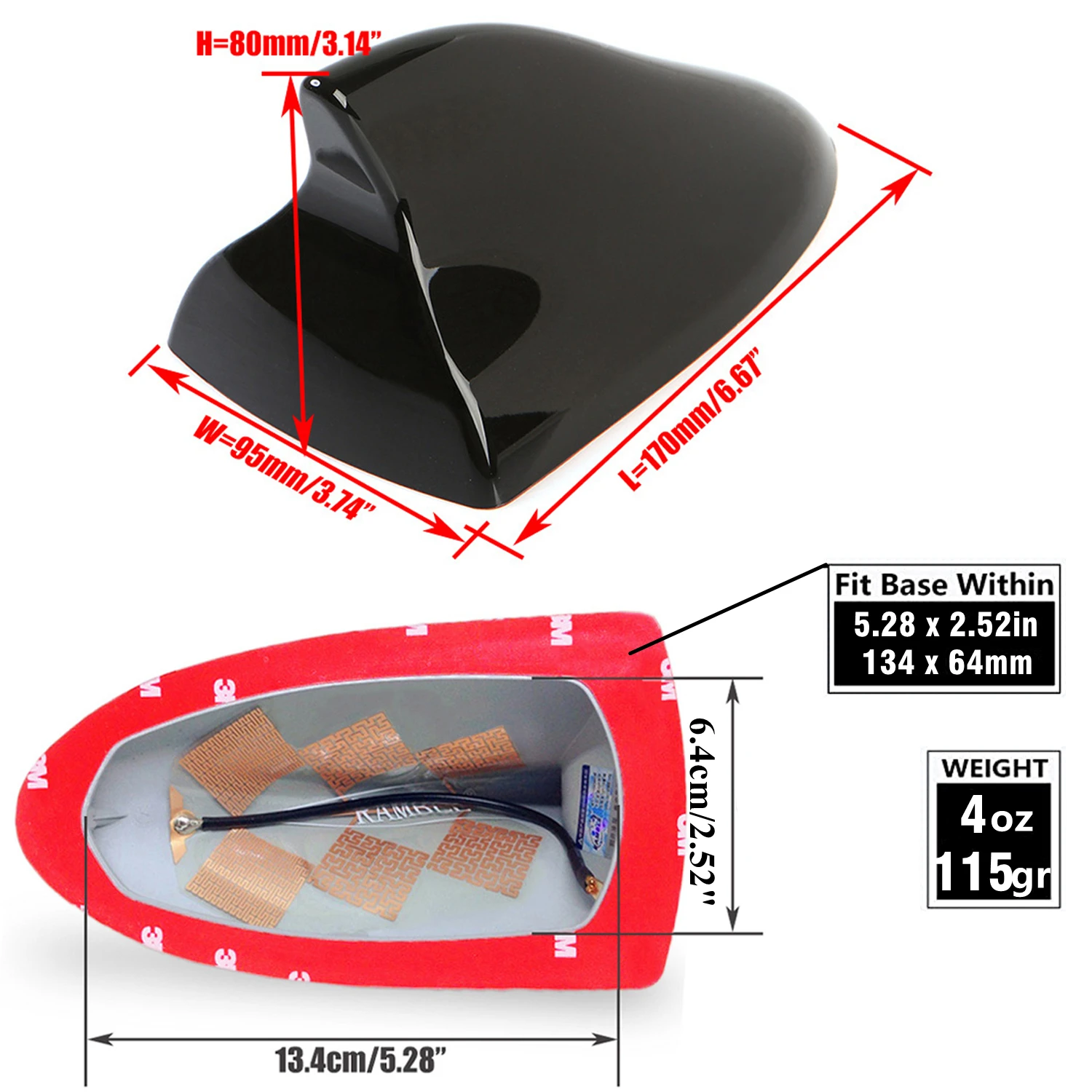 Acura – autocollants de toit pour Acura TSX, antenne de voiture de remplacement, aileron de requin, Radio automatique, amplificateur de Signal FM, décoration