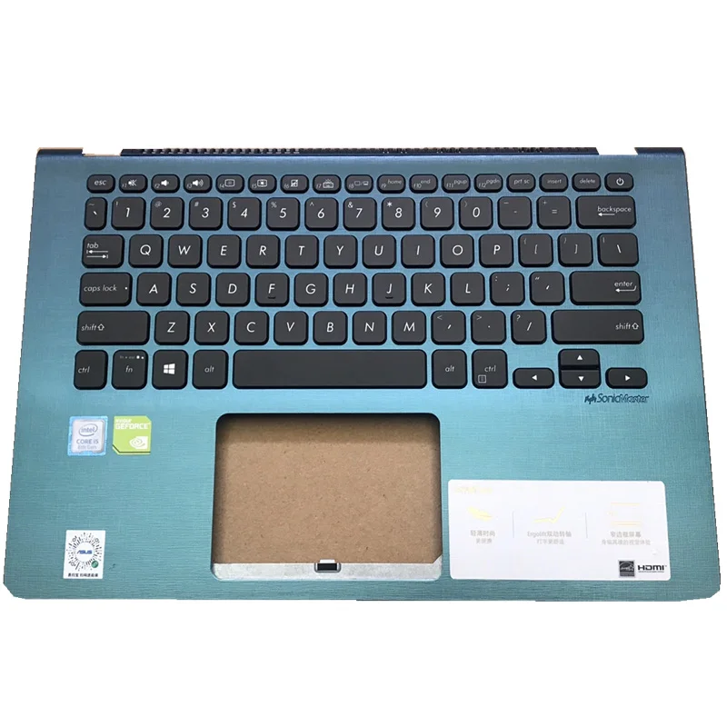 1PC New Laptop Palmrest Housing C With Keyboard For Asus S S14 S4300U S4300F FN X430U A403F K430