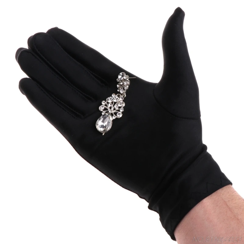 Jewelry Gloves Black Inspection With Soft Blend Cotton Lisle For Work 20 Dropshipping