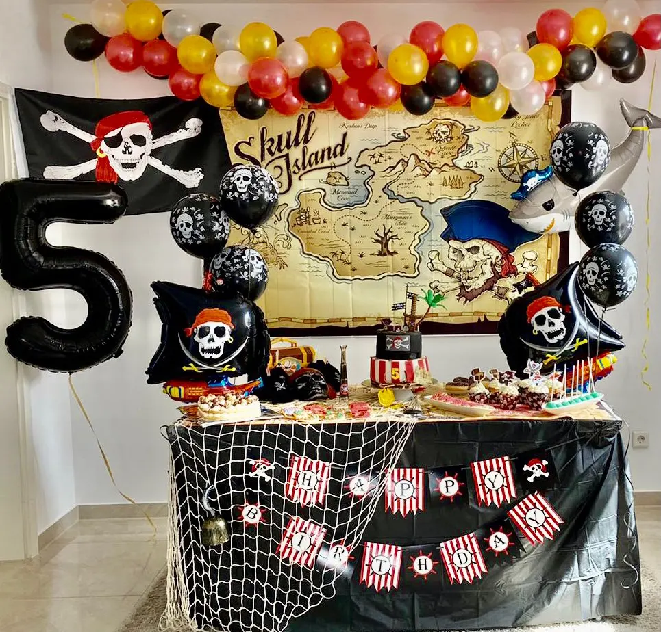 Pirate Backdrops For Photo Old Treasure World Map Birthday Party Baby Portrait Photographic Background Photocall Photo Studio