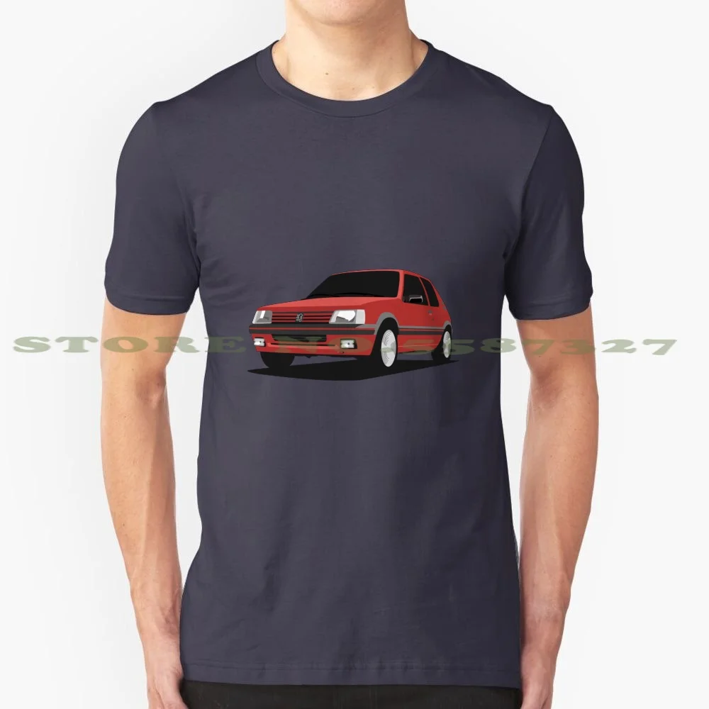 205 Gti 100% Pure Cotton T-Shirt 205 Pts French Car Vintage Hot Hatch Sports Classic Rally Gti