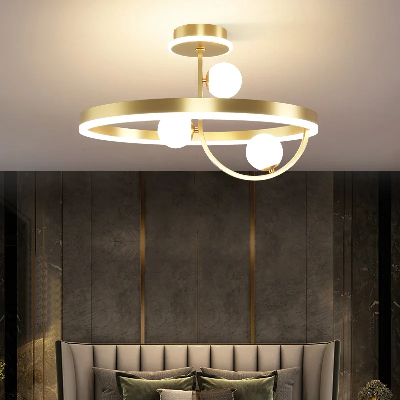 

Bedroom lamp new master bedroom designer creative room lamp Nordic simple modern atmosphere light luxury chandelier