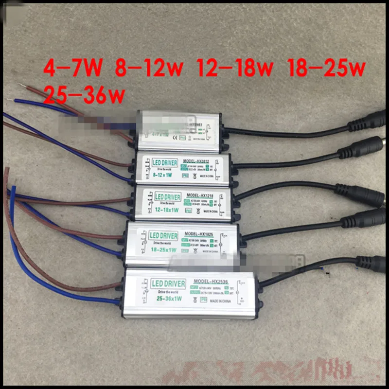 

Waterproof LED Driver LED Light Power Supply Ballast 4W 7W 8W 12W 18W 24W 36W LED Drive Power AC85-265V