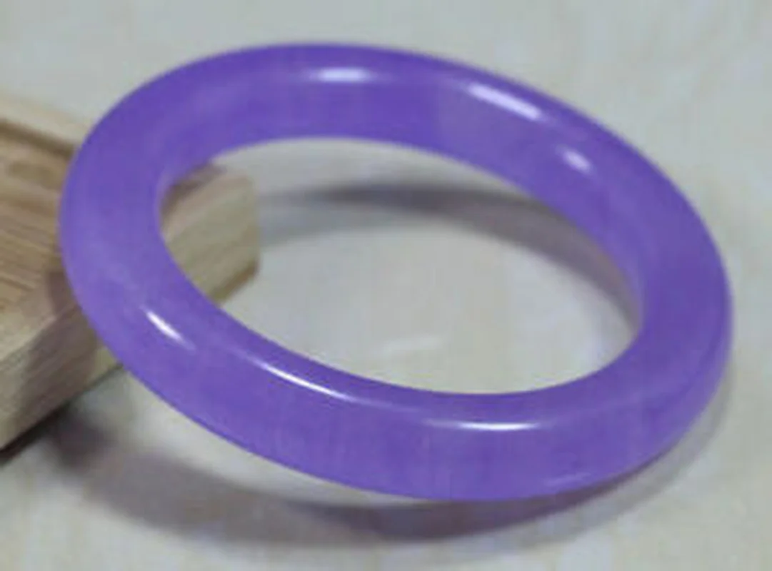 New Chinese Natural Beautiful Lavender Purple Jade Jadeite Bangle Bracelet