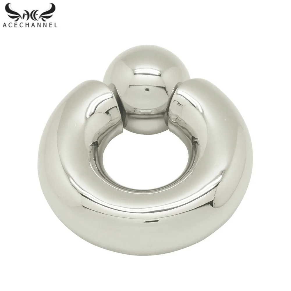 

17mm x 22mm stainless steel body piercing ring large gauge screw in ball ring piercing jewelry