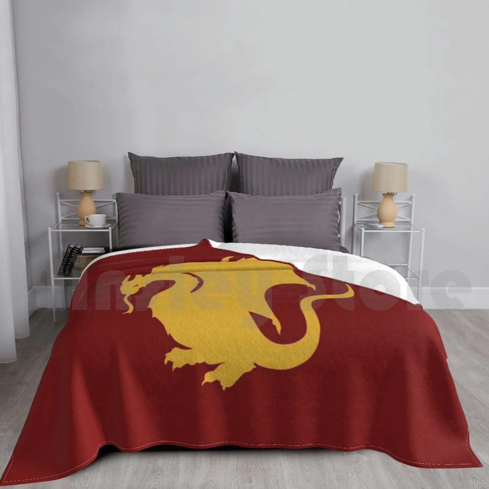

Arthur's Dragon Blanket For Sofa Bed Travel Merlin Arthur Merthur Pendragon Dragon Merlin