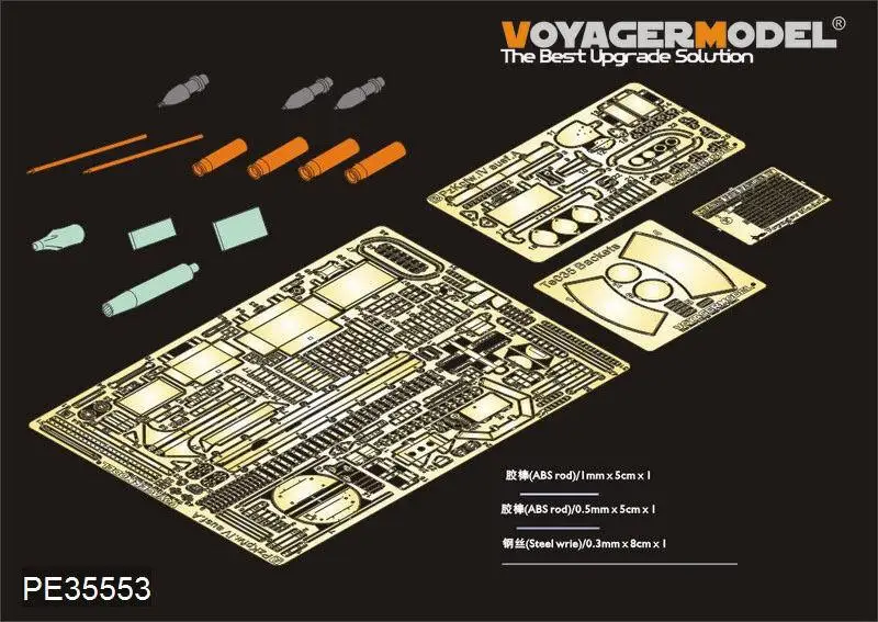 Voyager 1/35 PE35553 Jerman Pz.Kpfw.IV Ausf. Set Dasar Detailing (untuk Naga)