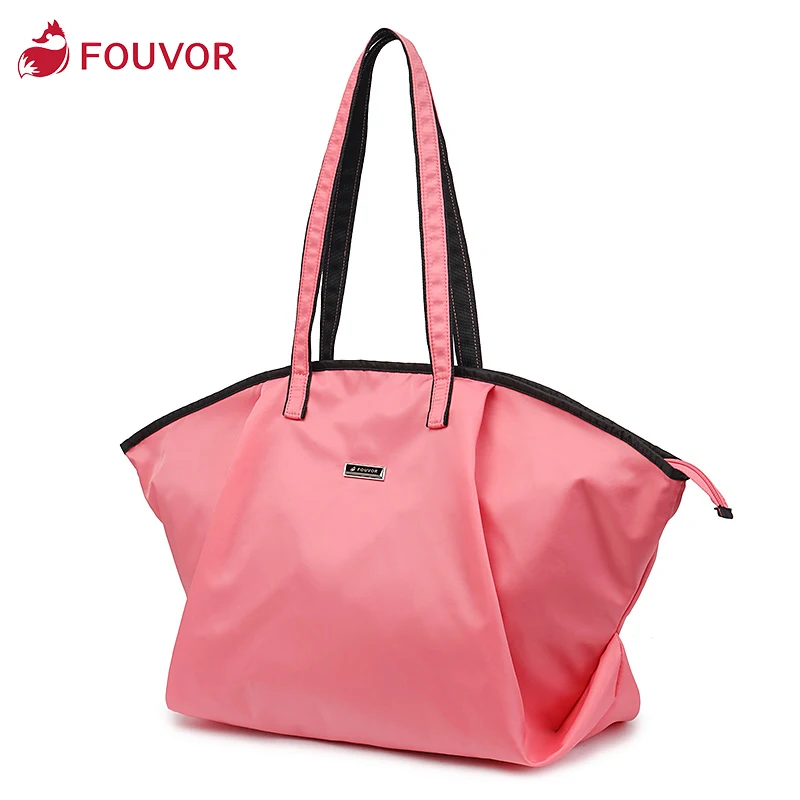 Fouvor New Folding Bag Female Large Capacity Nylon Female Bag Casual Lady Canvas Bag Female Shoulder Messenger Bag 2960-01