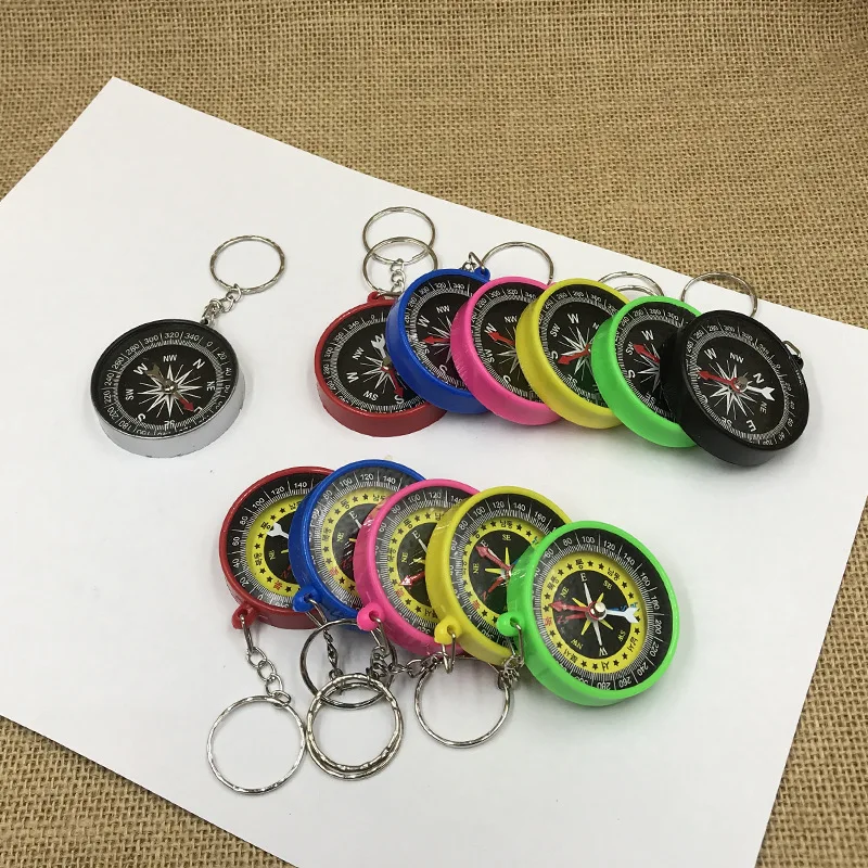แบบพกพา Mini Camping North Navigation มือถือเข็มทิศพวงกุญแจ Multifunctional Survival ปฏิบัติ Guider