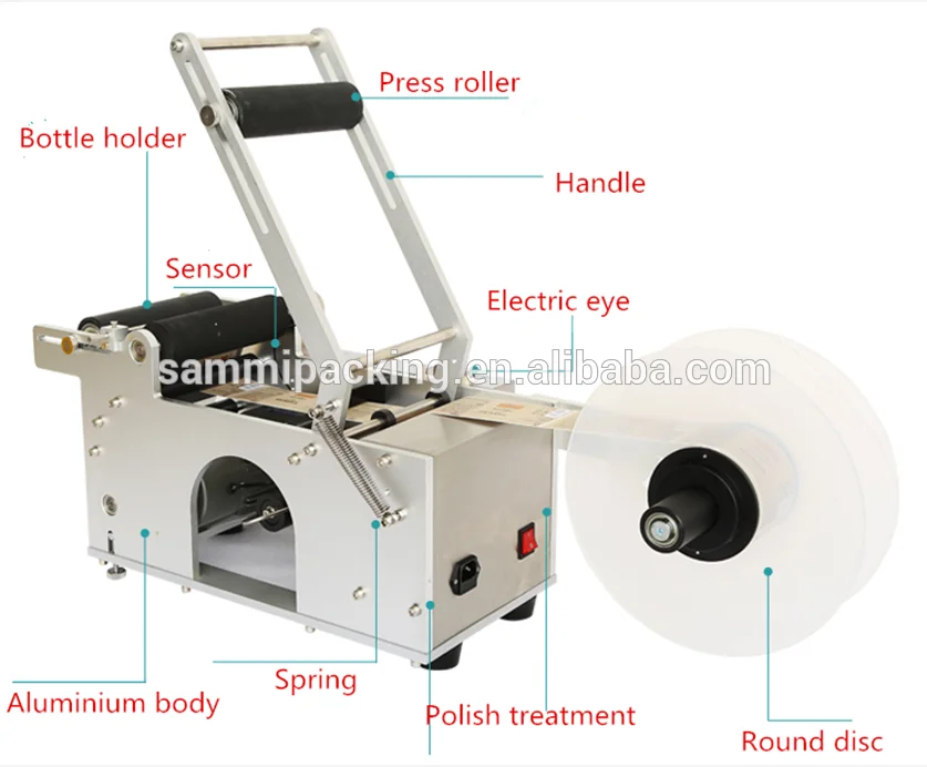 China Factory Price CE Standard Semi-automatic Round Bottle Labeling Machine