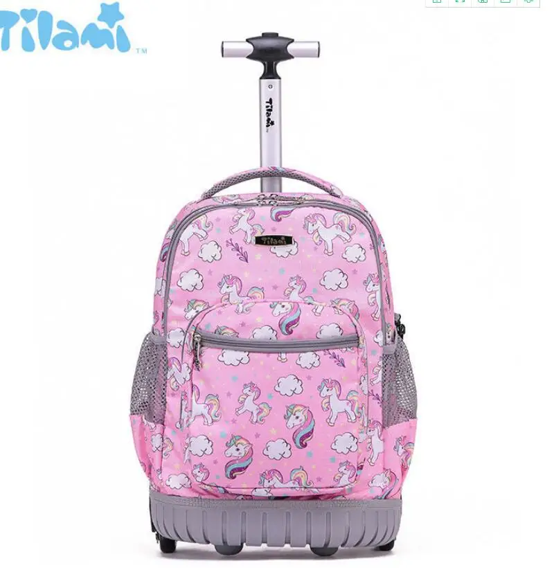 16 Inch School Rolling backpack School Trolley Bags travel trolley backpack for boys Children school wheeled backpack for girl