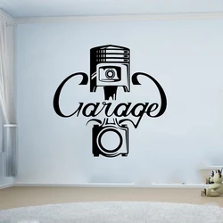 Garage Piston Repair Door Wall Sticker Auto Car Service Valve Mechanic Tool Business Wall Decal Vinyl Studio Home Decor