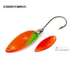 COUNTBASS Trout Fishing Spoons 2.1g 5/64oz Casting Lure for Salmon Pike Bass Metal Brass Baits