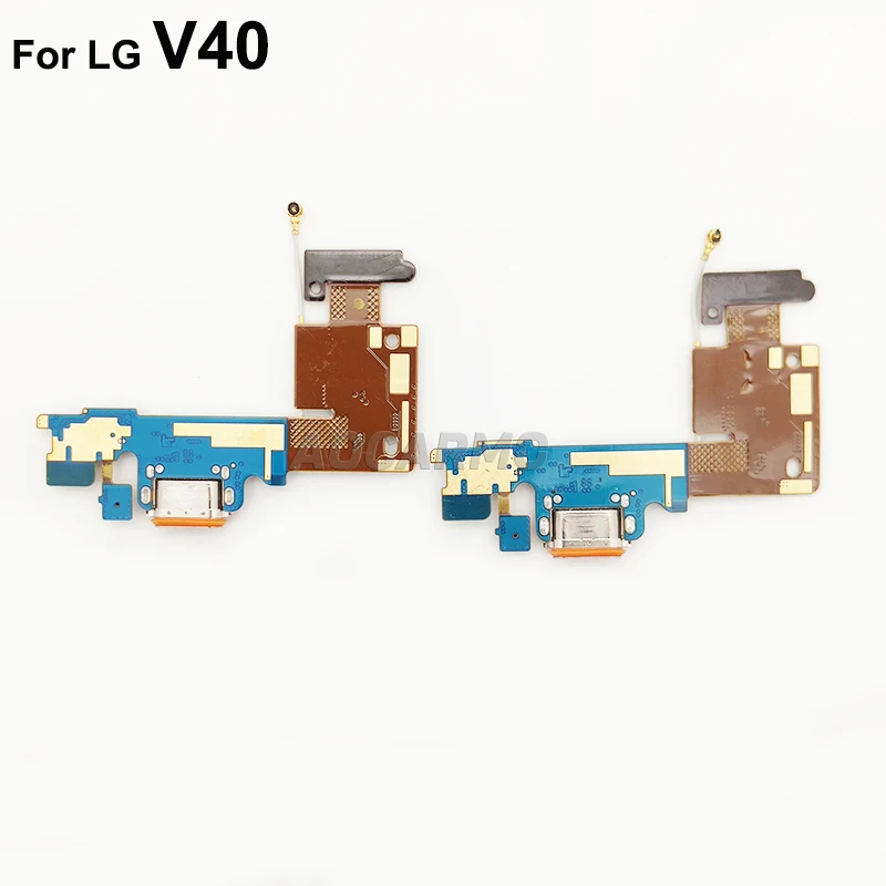 Aocarmo For LG V40 ThinQ Type C USB Charger Dock Charging Port Connector Bottom Mic Microphone Circuit Board Flex Cable