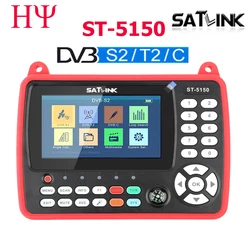 Orijinal SATLINK ST-5150 DVB-S2/T2/C COMBO HD uydu TV bulucu metre H.265 MPEG-2/MPEG-4 QPSK 8PSK 16APSK 4.3 inç TFT LCD Sc