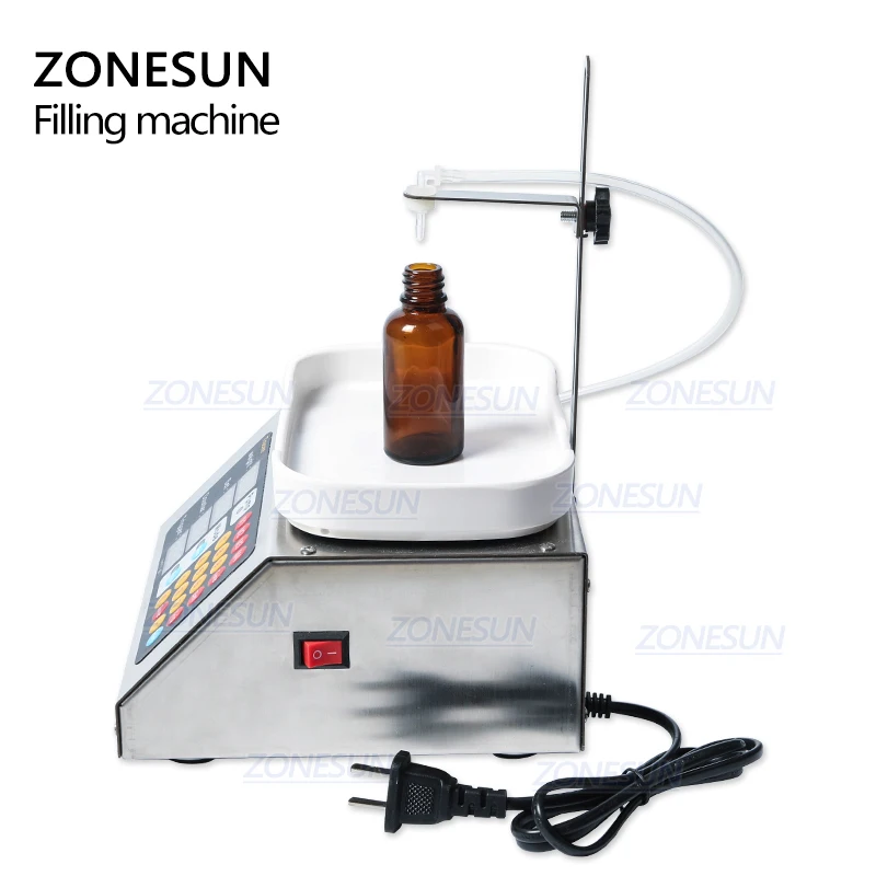 Zonesun-máquina de enchimento de perfume automática, 1-50ml, pequeno, 110v-220v, embalagem, solução de líquido oral