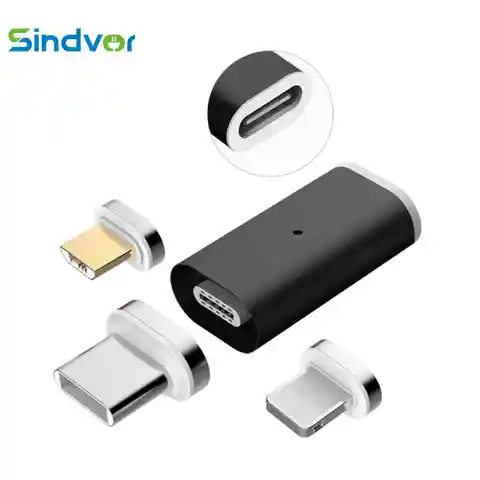 아이폰 샤오미 삼성 LG용 USB C 타입 마그네틱 어댑터, 마이크로 iOS 자석, USB C 변환기 커넥터
