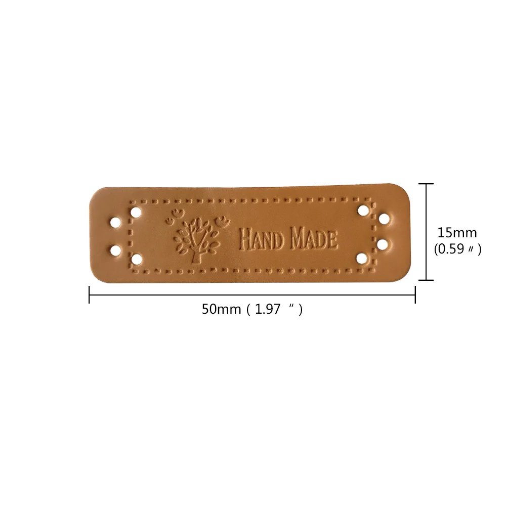 20Pcs  leather tags for clothing DIY accessories for gift handcraft leather label for handmade clothes labels with tree logo