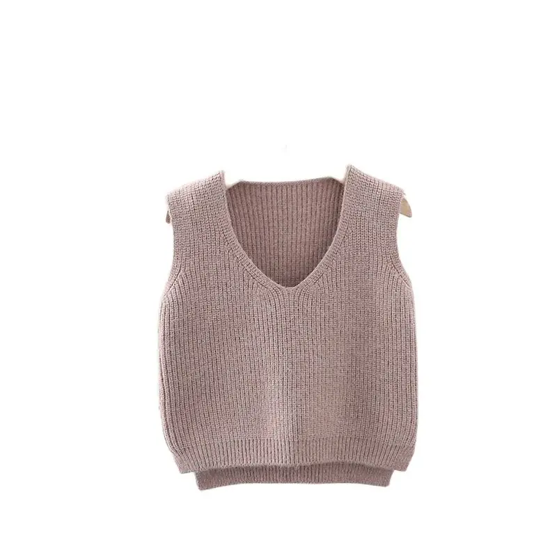 Baby Girls Sweaters Baby Girl Solid Sleeveless Pullover Vest Baby Boys Sweaters Knit Vest Kids Toddler Autumn Winter Sleeveless