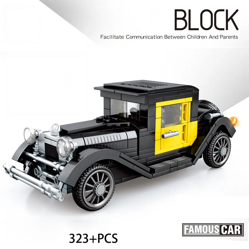 

Technical Scale 1929 Classic Vintage Car Fords Model A Building Block Vehicel Construction Bricks Toys Collection for Boys Gift