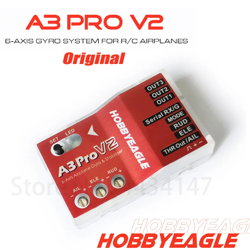 HobbyEagle A3 Pro V2 Flight Controller 6-axis airplane gyro & stabilizer System for RC Airplane Fixed-wing Copter Updated