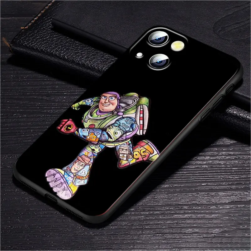 Mickey Tattoo Cartoon For Apple iPhone11 12 13 Pro Mini X XR XS Max 7 8 Plus Black luxury Silicone Soft Phone Case