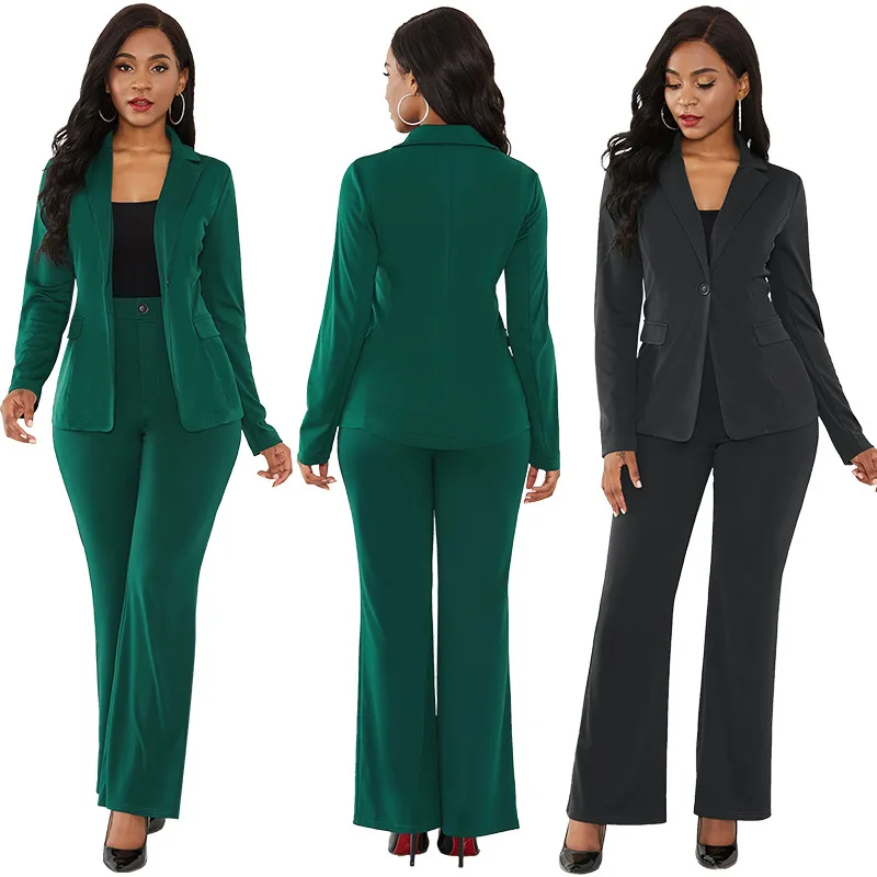 women\'s suit office two piece set long sleeve suit pants 2 piece set female winter two pieces sets office female