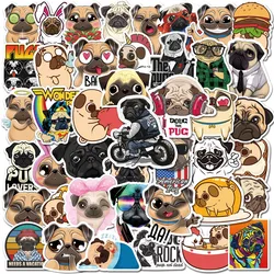 50pcs Funny Pug Dog Graffiti Stickers Waterproof 3D Fashion Laptop Windows Motorcycle Surfboard Car Decals