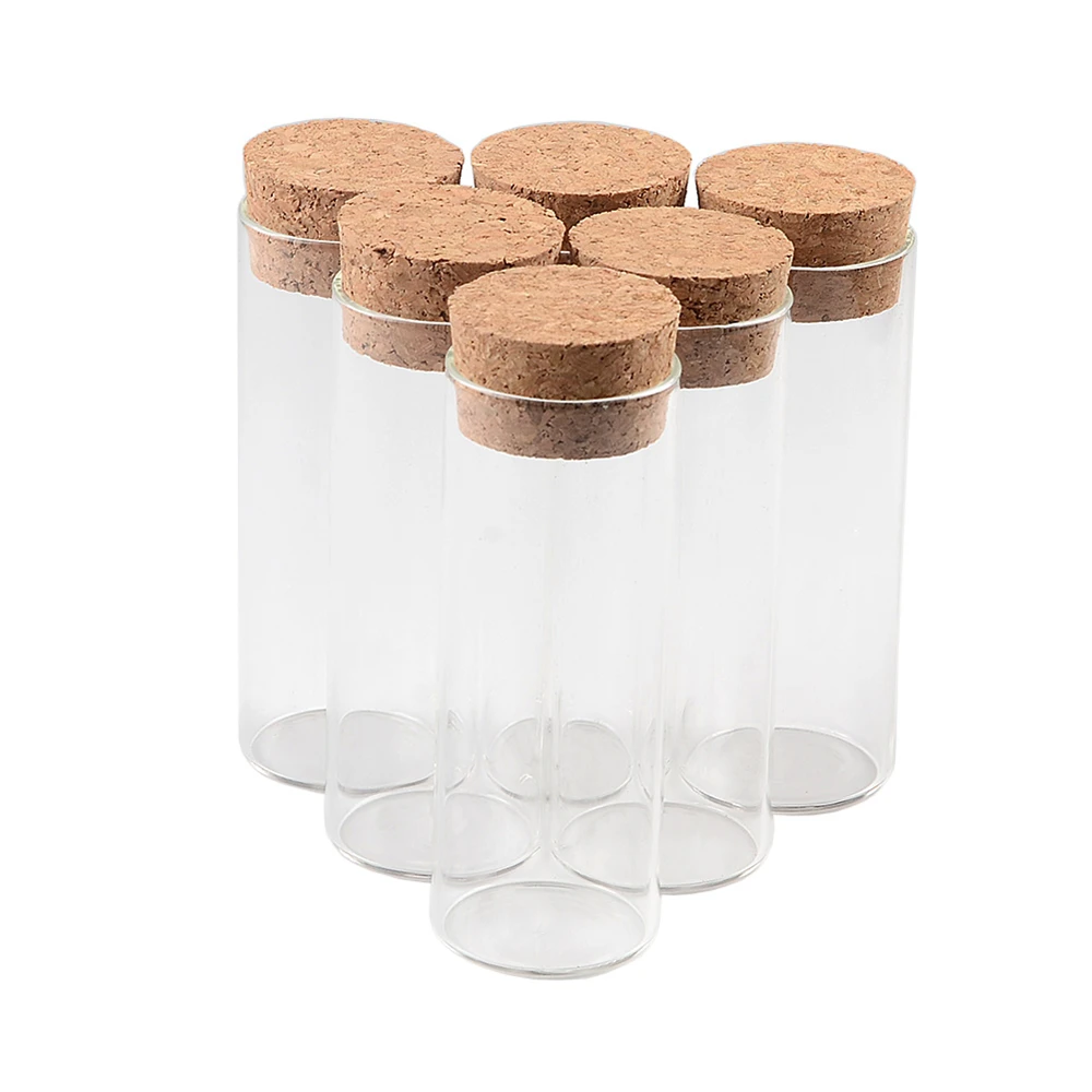 

37x100mm 70ml Glass Bottles Vials Jars Test Tube With Cork Stopper Empty Jars Glass Transparent Clear Bottles Corks 24pcs