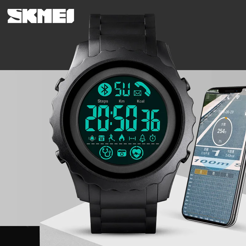 Original Men Smart Watch Luxury Digital Smartwatch Top Brand SKMEI Sleeping Moniter APP Remind Bluetooth Watches For Android IOS