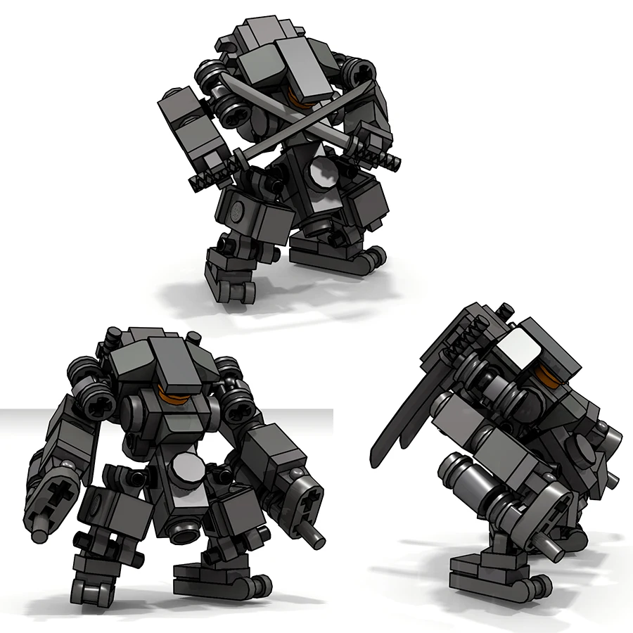 8CM Mecha Fighting Warfare Soldier Robots Model Assembly Small Particle Building Blocks Educational Toys For Children Bricks