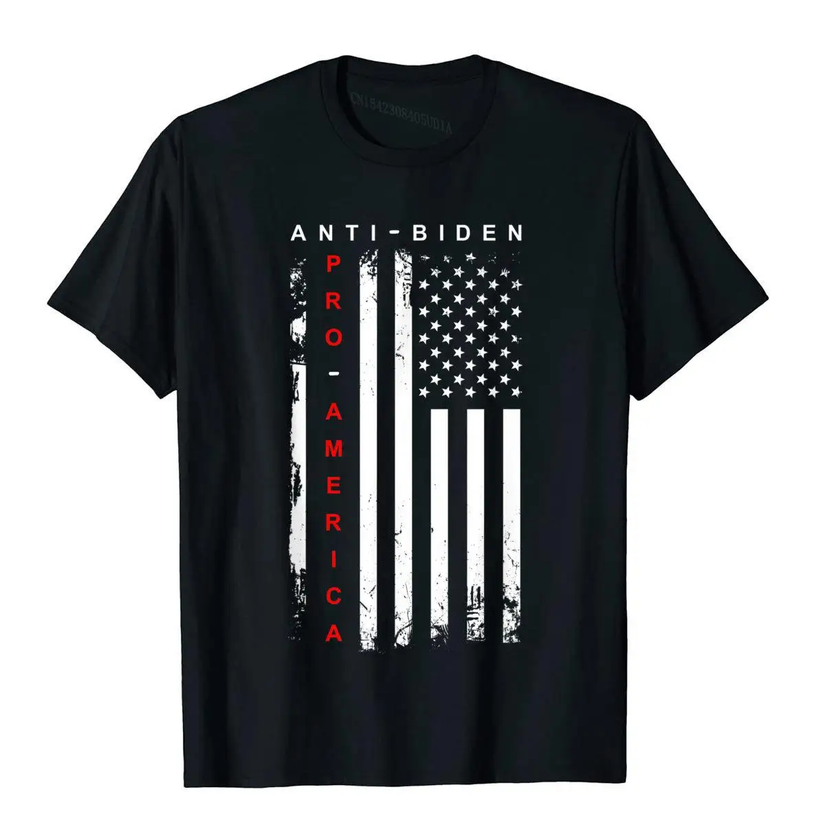 PRO AMERICA ANTI BIDEN FLAG USA IMPEACH JOE BIDEN ANTI BIDEN T-Shirt Graphic Tight T Shirts Cotton Male T Shirt Leisure