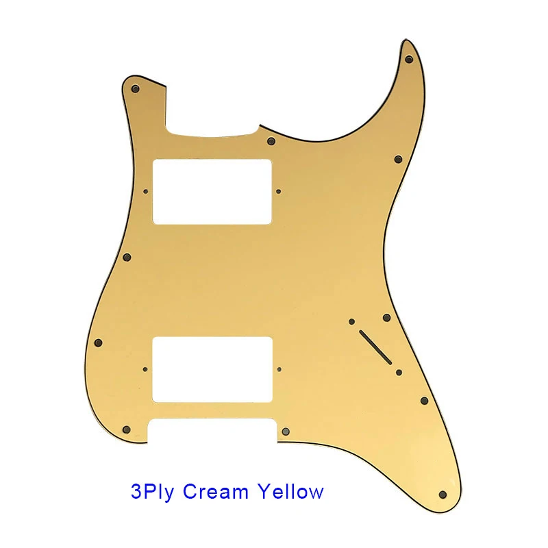 Pleroo guitarra personalizado pickguards sem furo de controle com 11 parafusos para fender st hh strat guitarra com paf humbucker multi cor