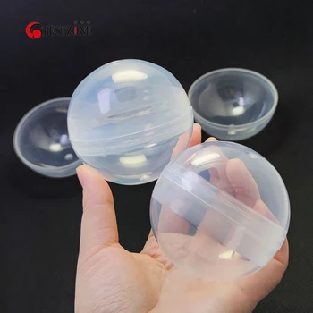 20pcs/lot 75MM diameter clear plastic PP capsules toy balls for vending machine round empty shell container beautiful