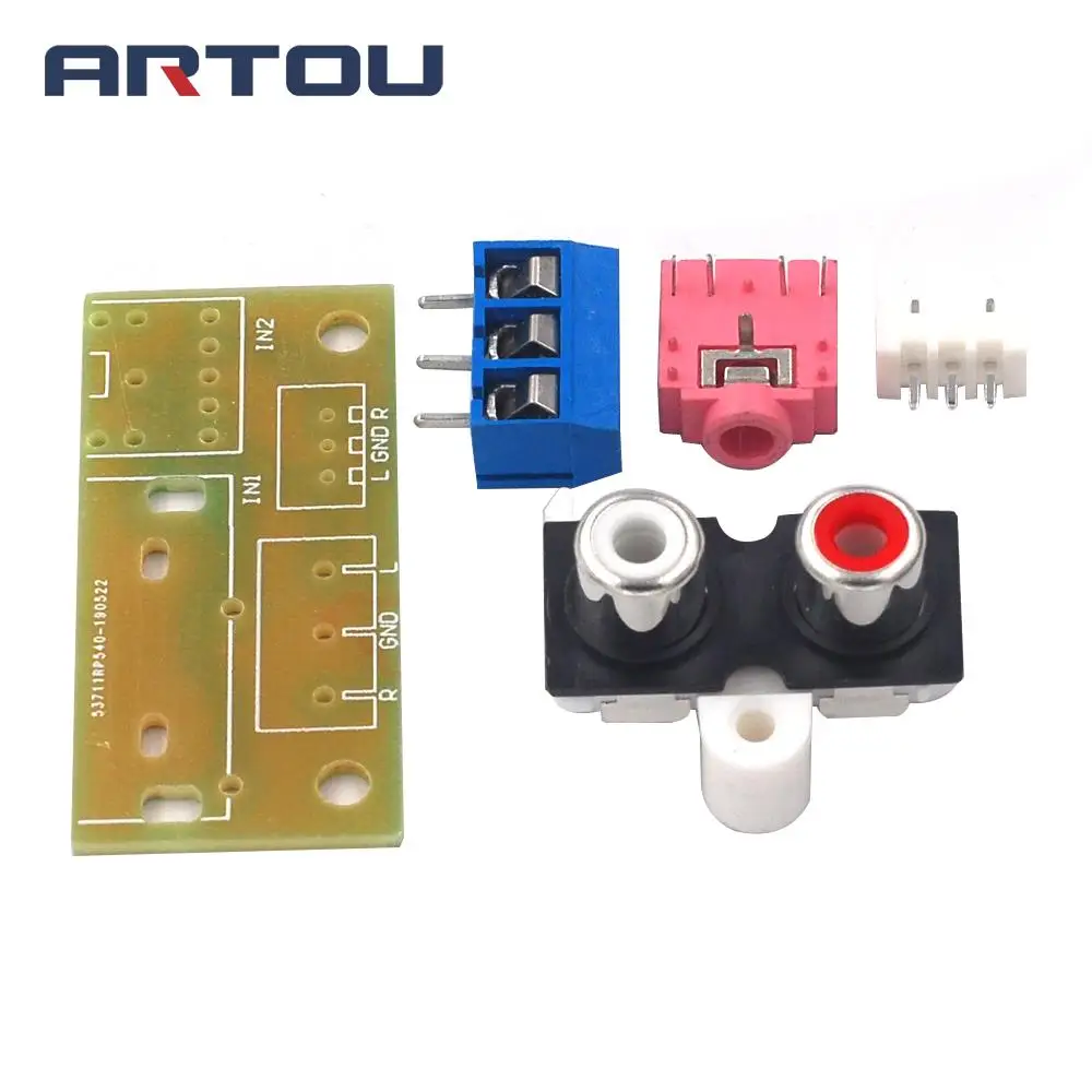 DIY Kit Audio Switch Board RCA 3.5mm Audio Input Block For Amplifier Kit Electronic