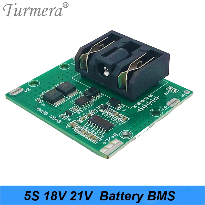 Turmera New 5S 18V 21V 30A BMS 18650 Lithium Battery Protection Board for 20V 24V Electric Drill Shura Screwdriver Battery Use