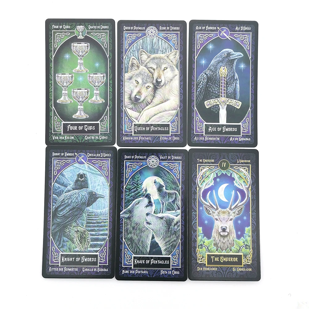 Familiars Tarot.English Tarot.Spanish Tarot.French.Tarot German Tarot.Oracle Divination.Fate Divination Game.Game Deck.