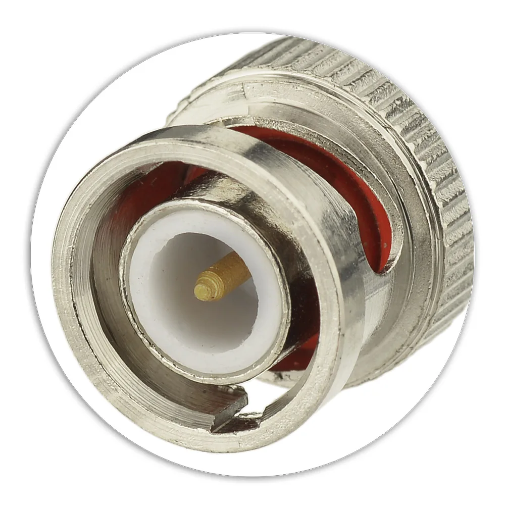 Adaptador Coaxial Superbat BNC a macho, acoplador recto, conector Coaxial RF