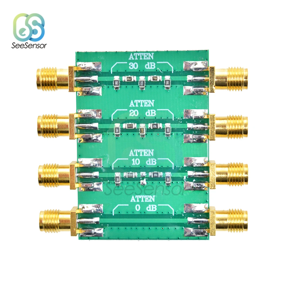 Placa de módulo de atenuador fijo de 23DBM, DC 4,0 GHz RF, cabeza doble hembra SMA, 0dB, 10dB, 20dB, 30dB
