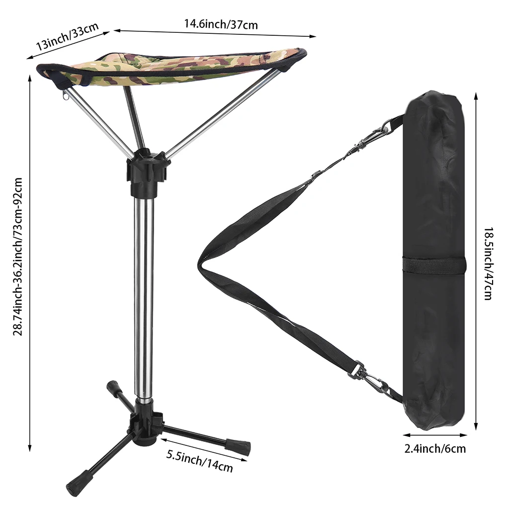 휴대용 접이식 슬랙커 의자, 캠핑 3 다리 스툴, 해변 하이킹 파티오