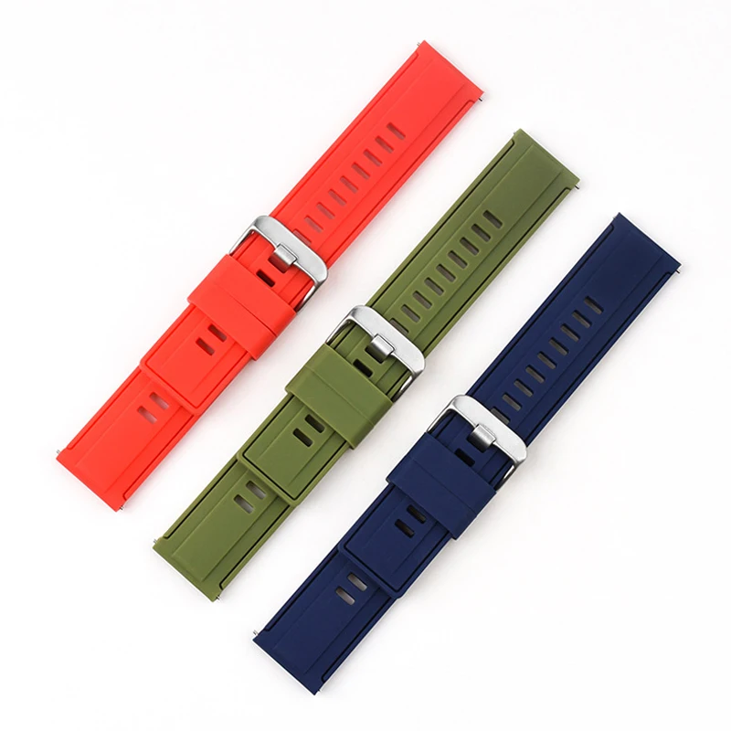 New Watch Srtap Writst Watch Band Watch Belt Casual DIY Silicone Waterproof Universal 18/20/22mm